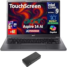 Aspire Creator Laptop 14.0" Touchscreen IPS WUXGA Display (Intel Ultra 9-288V, 32GB LPDDR5X, 2TB PCIe SSD, Intel Arc 140V, Backlit KB, 2 Thunderbolt 4, WiFi 6E, Webcam, Win 11 Pro) w/USB-C Dock