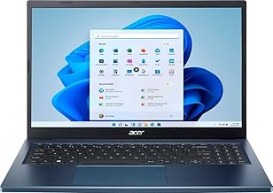 Aspire 3 15 Laptop 15.6" FHD 1920x1080 IPS Touchscreen AMD Ryzen 5 7520U 8GB LPDDR5 4TB SSD AMD Radeon Graphics Wi-Fi 6 720p HD Camera Win10 Pro w/ONT 32GB USB