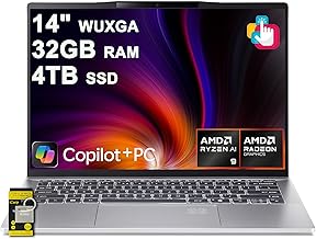Swift 14 AI Portable Laptop 14" WUXGA Matte Touchscreen AMD 10-core Ryzen AI 9 365 (Up to 50 NPU Tops - Up to 73 GPU Tops) 32GB RAM 4TB SSD for Creator Business Work Win11 ICP Hub/Copilot+ AI PC