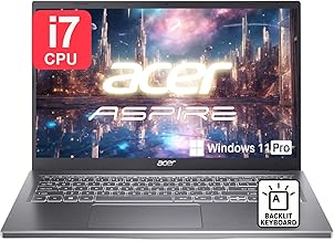 Aspire Premium 15.6" Laptop | Intel Core i7-1255U up to 4.7GHz | 40GB RAM - 1TB PCIe SSD | Backlit Keyboard | Wi-Fi 6 | FHD Display | Iris Xe Graphics | Webcam | Windows 11 Pro