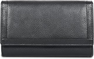Sponsored Ad - Women's Leather Wallet - RFID Blocking Wallet - Ladies Clutch Hand Purse With Card Holder Slots (Black Nappa LW06)