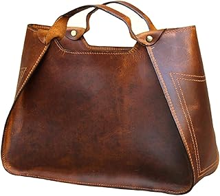 Tannery Genuine Full Grain Leather Shoulder Tote Bag for Women Large Handbag Ladies Purse Adjustable Strap Satchel Travel Bag