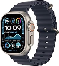 Apple Watch Ultra 2 [GPS + Cellular, 49mm] - Titanium Case with Blue Ocean Band, One Size (Renewed)