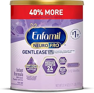 NeuroPro Gentlease Baby Formula, Brain Building DHA, HuMO6 Immune Blend, Designed to Reduce Fussiness, Crying, Gas & Spit-up in 24 Hrs, Prebiotics to Promote Softer Stools, Baby Milk, 27.4 Oz