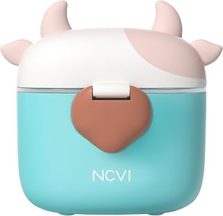 Baby Formula Dispenser On The Go, Formula Container To Go, Formula Holder for Travel, Outdoor Picnic with Baby Infant, Portable Container for Milk Powder, Snacks, Candy, Fruits (Green)