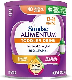 Alimentum Toddler Drink With 2'-FL HMO, Hypoallergenic, for Food Allergies, Suitable for Lactose Sensitivity, Ages 12-36 months, 12.1-oz Can