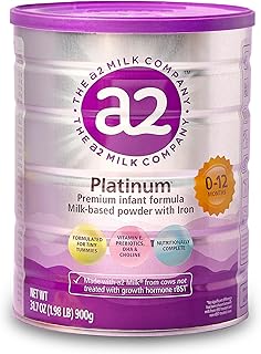 a2 Platinum® Premium Infant Formula for Babies Ages 0-12 Months, Whole Milk Powder-Based Formula with Iron, Nutritionally Complete, Made with Pure and Natural a2 Milk®, 31.7- oz Can