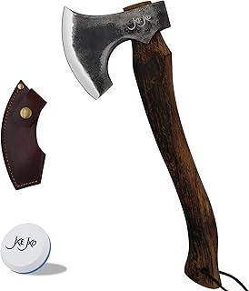 Sponsored Ad - The Frostbreaker - Camping Hatchet - Forged Steel Axe with Leather Sheath - Survival Axe for Wood Splitting and Chopping - Bushcraft Hatchet - Perfect for Outdoor Adventures