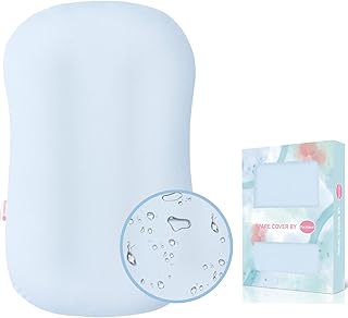 Organic Waterproof Baby Lounger Covers | 100% Organic Cotton| Removable Cover with Waterproof Liner | Machine Washable and Dry (Cover only) (Blue)