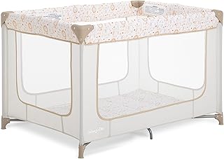 Dream On Me Zodiak Portable Playard with Carry Bag & Shoulder Strap, Beige