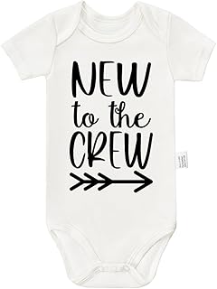 Sponsored Ad - Funny New to the Crew Bodysuits, Toddler Boy Girl Newborn Cotton Romper Short Sleeve Jumpsuit Outfits 0-24 Months