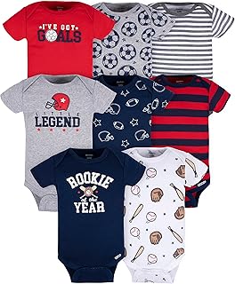 Sponsored Ad - baby-boys 8-pack Short Sleeve Onesies Bodysuits