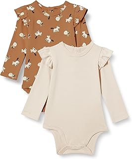 baby-girls Long-Sleeved Ruffle Bodysuits