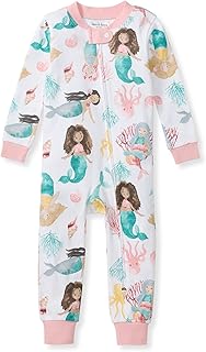 baby-girls Sleepers, 100% Organic Cotton, One-piece Zip Up Footless Jumpsuit, Snug Fit Pajamas