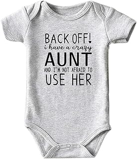 Crazy Aunt Baby Boy Clothes Unisex Funny Baby Girl Bodysuits gray 0-3 months