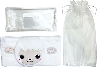 ReignDrop Colic Relief for Newborns – Gas Relief Set with Belly Band, Gel Pack, Storage Bag – Soothing Calming Warm or Cold Compression Baby Belly Belt (Lamb Gel Pack)