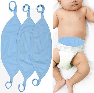 ToBeInStyle Babies' 3 Pack Comfortable Newborn Baby Belly Binder - Blue - One Size