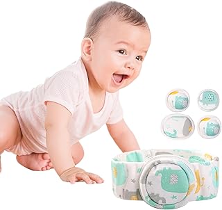 Hernia Belt for Baby，Umbilical Hernia Belt with Convex Covered Compression Pads ，Breathable Baby Belly Band，Adjustable Newborn Belly Support Band Wrap with 4 Hernia Packs(Small)