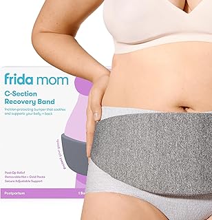 Frida Mom C-Section Hot & Cold Therapy Belly Binder, C-Section Recovery Must Have Belly Band, Incision Protector, for Post-Op & Swelling, Postpartum Essentials, After Birth Brace, Abdominal Binder