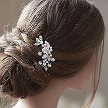 JAKAWIN Bride Wedding Hair Comb Crystal Hair Piece Rhinestone Bridal Hair Accessories for Women HC042 (Gold)