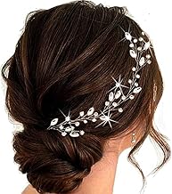 Sponsored Ad - Rhinestone Bride Wedding Hair Vine Silver Crystal Hair Piece Bridal Hair Accessories for Women