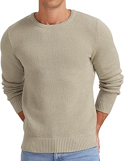 Sponsored Ad - Men's Crewneck Sweater Soft Casual Classic Pullover Knitwear Lightweight Sweaters with Ribbing Edge