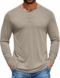 Sponsored Ad - Men's Henley Shirts Long Sleeve T-Shirt Lightweight Fashion Casual Pullover Tee Shirt