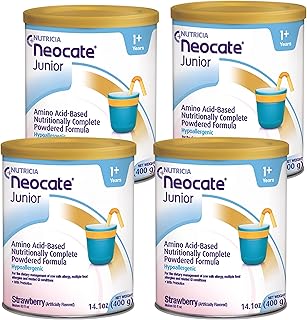 Sponsored Ad - Nutricia Neocate Junior - Hypoallergenic, Dairy-free, Amino Acid-Based Formula for 1+ Years - For Toddlers, Kids & Teens - Powdered Formula - Strawberry - 14.1 oz can (Case of 4)