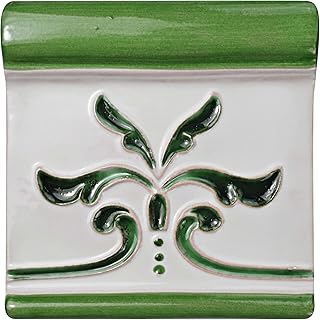Merola Tile Novecento Friso Evoli Verdin 5-1/8" x 5-1/8" Ceramic Wall Trim