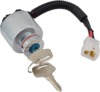 66101-55200 66101-55202 Ignition Switch Compatible with Kubota ZD18 ZD21 ZD25F ZD28 BX1500D BX1800D BX1830D BX2200D BX2230D BX22D BX23D G2160 G2460G TG1860 G1700 G1800 G1900 G2000 with 2 Keys
