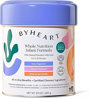 Sponsored Ad - ByHeart Infant Formula Powder for Infants 0-12 Months, Made With Organic Whole Milk, Clean Label Project Certified, Closest-to-Breast Milk Baby Formula Patented Protein Blend, 24 Ounce 