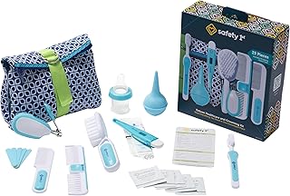 Safety 1st Deluxe Baby Healthcare and Grooming Kit, Arctic Blue, Newborn Baby Essentials, One Size, 25 Pieces