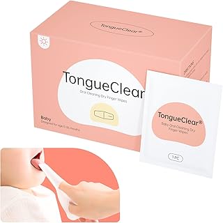 Toddler & Baby Dry Wipes, Premium 0-36 Months Tooth and Gum Wipes, Upgrade Tongue Cleaner for Infant & Newborn, 60 Count