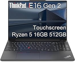 Lenovo ThinkPad E16 Gen 2 Business Laptop (16" FHD+ Touchscreen, AMD Ryzen 5 7535U (> Intel i7-1255U), 16GB DDR5 RAM, 512GB SSD) Fingerprint Reader, Webcam, Ethernet, Win 11 Pro w/ Copilot, Black