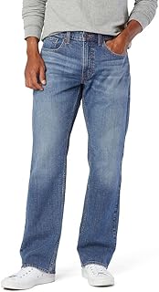 Mens Relaxed Fit Flex Waistband Jeans