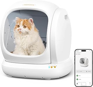 Sponsored Ad - MeoWant Self Cleaning Cat Litter Box, Open-Top Automatic Cat Litter Box with Safety Protection, App Control, Odor-Free, 75L Large Space for Multiple Cats