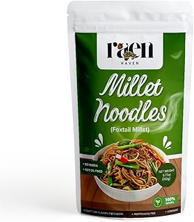 Sponsored Ad - Raen Haven Foxtail Millet Noodles – 6.77 oz (192 g) | Pack of 1 | Made with Foxtail Millet Flour, Whole Wheat & Natural Spices | No Maida, Not Oil Fried, Healthy Instant Noodles Alterna
