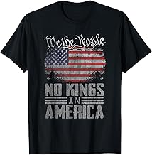 No Kings In America US Flag Vintage Men Women T-Shirt