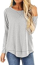 Sponsored Ad - HIYIYEZI Fall Tops for Women Long Sleeve Side Split Casual Loose Tunic Top