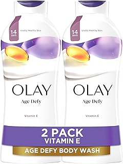 Body Wash for Women, Age Defying with Vitamin E, 24hr Moisturizing, Hydrating & Refreshing, B3 Vitamin Complex, Free of Parabens & Phthalates, For All Skin Types, Scented, 22 fl oz (Pack of 2)