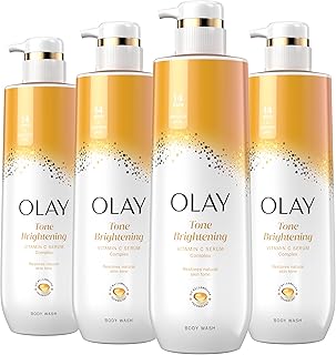 Sponsored Ad - Body Wash for Women, Tone Brightening Exfoliation, Vitamin C Serum Complex, Renew Moisture, Free of Parabens & Phthalates, Vitamin B3 Lameller Technology, For All Skin Types, 20 fl oz (