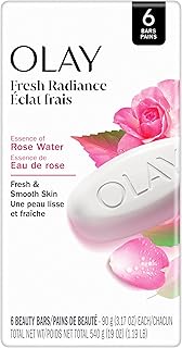 Beauty Bar, Fresh Radiance, Nourishing & Refreshing Formula, Pampering for Smooth & Gentle Skin, Vitamin B3 Complex, Essence of Rose Water Scent, 3.17 oz (Pack of 6)