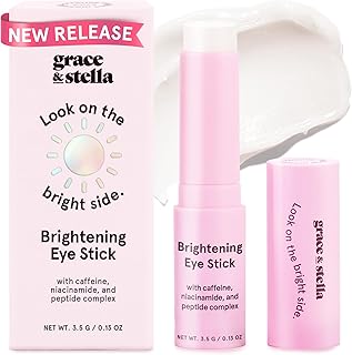 Under Eye Brightener Balm Stick - Travel Essentials - Caffeine Eye Cream for Dark Circles, Puffiness, Wrinkles - Vegan Moisturizer Stick with Niacinamide, Hyaluronic Acid (0.13oz/3.5g)