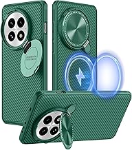 for Oneplus 13 Case Magnetic, [Compatible with Magsafe] Wireless Charging Oneplus 13 Case with Metal Kickstand & Camera Cover, Slim Protective Magsafe Phone Case Cover for One Plus 13, Green