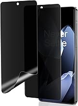 OnePlus 13 Privacy Screen Protector, Case Friendly, Support Fingerprint Unlock, Full Adhesive Hydrogel Film [2 Pack], Anti-Spy Flexible Privacy TPU Film for OnePlus 13 5G