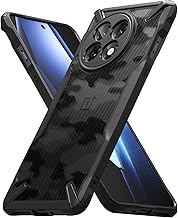 Fusion-X [Precise Cutouts for Camera Lenses] Compatible with OnePlus 13R Case, Augmented Bumper Military Design Hard Back Heavy Duty Shockproof Protective Cover - Camo Black