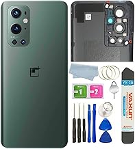 9 Pro Back Cover Glass Replacement with Camera Glass Lens and Tape Parts for OnePlus 9 Pro 5G 6.7'' LE2120 All Versions +Tools (Pine Green)