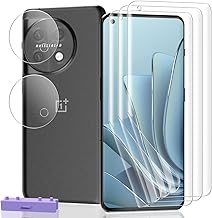 3+2 Pack Screen Protector for OnePlus 11 Flexible TPU Film (NOT Glass) with Tempered Glass Camera Lens Protector. Easy Installation, Self-Healing HD Clear Screen Protector
