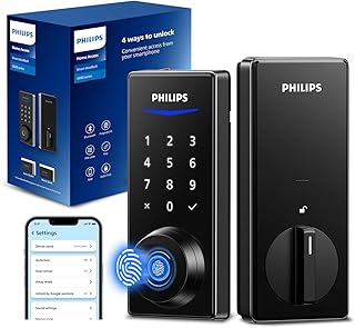 Fingerprint Smart Lock, Keyless Entry Door Lock, Smart Door Locks for Front Door, Keypad Deadbolt, APP Control, 9-Month Long Battery