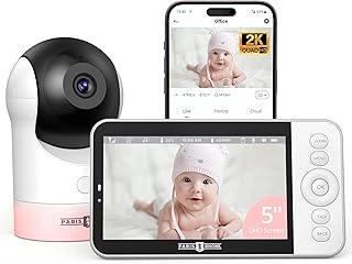 Sponsored Ad - Video Baby Monitor, 2K UHD WiFi Camera, Night Vision, 5” Smart Baby Monitor with App Control, Motion and Cry Detection, AI Tracking, Three-Way Audio, RGB Night Light, Lullabies